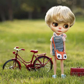 1 шт. миниатюрный велосипед для кукольного домика 1/6 с сумкой для куклы Blyth, Pullip, Barbies