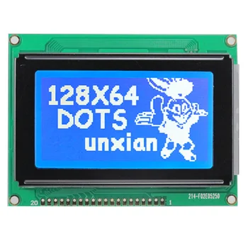 1ШТ 12864A 128X64 Графический Точечный ЖК-модуль 20P Интерфейс Синий Дисплей KS0108/KS0107 Экран ABG12864A-05 Размеры 93x70