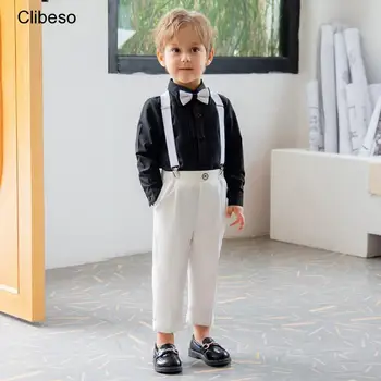 2023 Костюмы на первый день рождения для маленьких мальчиков, комплект одежды для джентльменов для свадебных вечеринок, Элегантные костюмы принца для младенцев