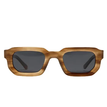 2023 Унисекс, ретро Солнцезащитные очки с утолщенной маленькой оправой, модные солнцезащитные очки в квадратной оправе с перекрестной каймой для женщин, солнцезащитные очки из листовой ткани