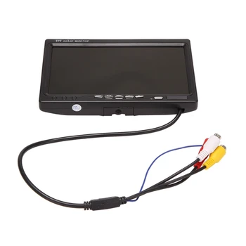 2X 12V-24V 7-дюймовый цветной HD-монитор TFT LCD для автомобильного видеонаблюдения с камерой заднего вида