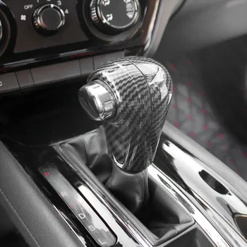 2шт Наклейки с отделкой ручки переключения передач автомобиля в стиле ABS из углеродного волокна для Honda XRV Vezel 2019 Для стайлинга интерьера автомобиля