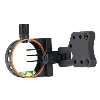 3-контактный/ 5-контактный прицел для лука Пластиковый прицел для сложного изогнутого лука Аксессуары для охоты и стрельбы на открытом воздухе Черный