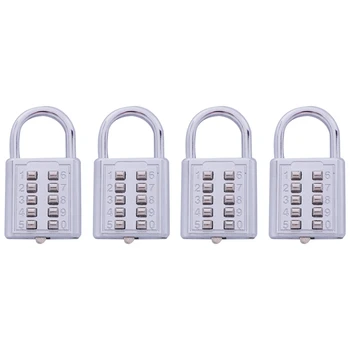 4-кратный кодовый замок с противоугонной кнопкой, цифровой замок с паролем, замок безопасности из цинкового сплава