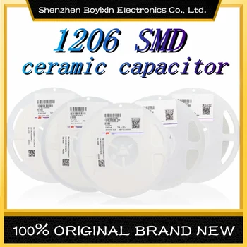 4000 шт 1206 SMD керамические конденсаторы 10pF 100uF 100pF 1nF 10nF 15nF 100nF 0,1 мкФ 1 мкФ 2,2 мкФ 4,7 мкФ 10 мкФ 47 мкФ Различные модели