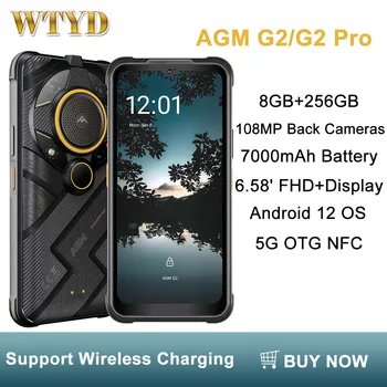 AGM G2 Pro 5G Прочный Телефон AGM G2 Инфракрасная Камера Ночного Видения 108 Мп 8 ГБ + 256 ГБ 7000 мАч 6,58 