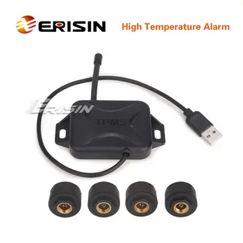 Erisin ES341 USB TPMS модуль Давления в шинах 4 датчика для автомагнитолы Android 9.0/10.0/11.0/12.0 Автомобильная мультимедийная система