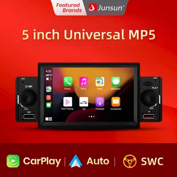 Junsun 5 ‘Универсальный 1 Din CarPlay Радио Автомобильный Стерео MP5 Плеер Android-Авто Громкая Связь A2DP USB FM-приемник Аудиосистема