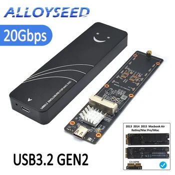 M.2 NVME SSD Case USB 3.2 GEN2 x2 для MacBook Air Pro 2013-2017 PCI-E AHCI/NVME SSD Обновленный комплект Жесткого диска 20 Гбит/с