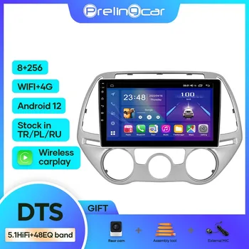 Prelingcar для Hyundai-i20 2012-2014 годов выпуска Android 12 256G Автомобильный монитор Carplay RDS GPS Встроенный 2din радиоплеер 5.1 HIFI DST