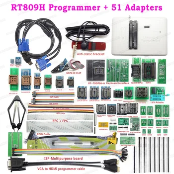 RT809H Универсальный USB EMMC-Nand FLASH Bios Программатор Серии Set SOP44 TSOP48 Адаптер Лучше, чем TL866II Plus EEPROM Программатор