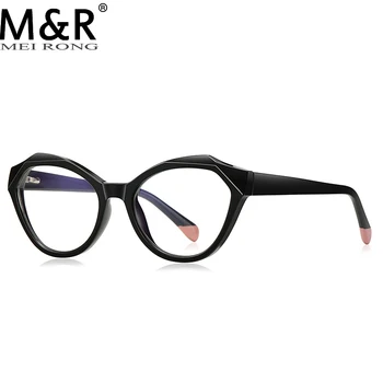 TR90 Полигональные женские очки с синим светом, круглые оптические очки, красные очки для отдыха, офисных игр, противорадиационных очков