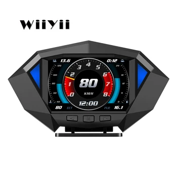 Wiiiyii Factory Direct Новый Автомобильный OBD2 GPS ЖК-Измеритель диагностических инструментов HUD Head Up Display GPS Slopemeter P1 Автомобильный obd-датчик