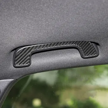 Автомобильная Накладка на ручку крыши из настоящего углеродного волокна, Наклейка на внутреннюю Дверную ручку, Аксессуары для крышки, Черный для 11-го Honda Civic 2022