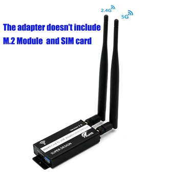 Адаптер M.2 к USB 3.0 Антенна B Key NGFF Конвертер Беспроводной Карты с Разъемом для SIM-карты для Модуля SIM Micro SIM NANO SIM 3G 4G 5G