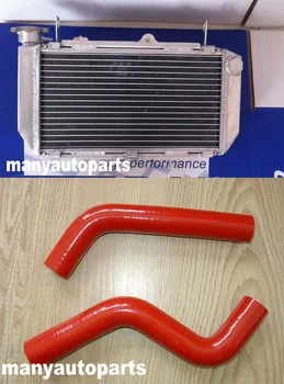 Алюминиевый радиатор + красный шланг для Yamaha YFZ450X YFZ450R YFZ 450R 450X 2009 2010 2011 11