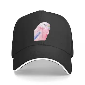Бейсболка с акварельным портретом Bourke's parrot pink bird, бейсболка с диким мячом, пляжная кепка с защелкивающейся спинкой, кепка для женщин и мужчин