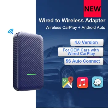 Беспроводной Carplay Ai Box без Fil Android Auto Adapter Bluetooth Streaming Dongle Para Carro USB Car Play Multimedia Inalambrico