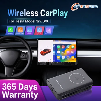Беспроводной адаптер CarPlay для Tesla Model 3 Model S X Model Y Apple Car Play Wireless для iPhone / Android Waze Auto Connect