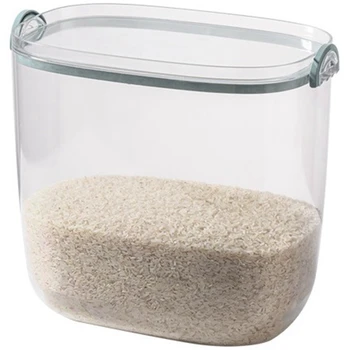 Большая коробка для хранения зерна и риса с герметичным уплотнением и совком для риса, хлопьев, муки
