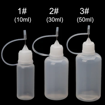 Бутылка Ejuice объемом 10/30/50 мл, Вейп, Стальная игла, Капельный наконечник, Пластиковая Пустая Пипетка для жидкости.