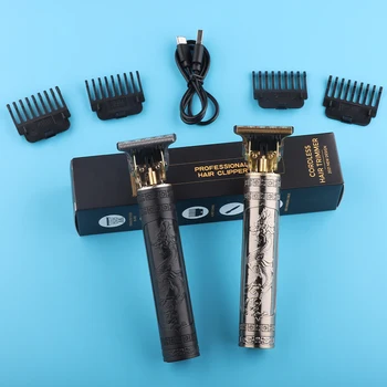 Винтажная Машинка для стрижки волос T9 Kemei Электрическая Машинка для стрижки волос Перезаряжаемый Триммер для мужчин Приборы личной гигиены Зажигалка Парикмахерская