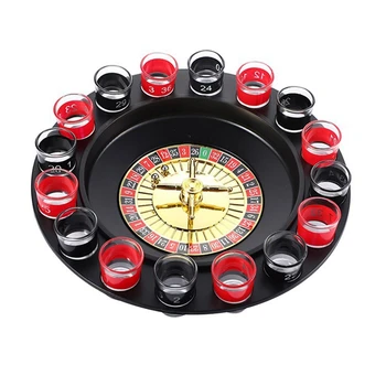 Вращающееся колесо Русской рулетки с 16 отверстиями, игра в винный бокал, игра в рулетку KTV, вращающееся колесо для винного бокала