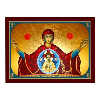 Дева Мария Панагия, греческая христианская православная икона, Богородица, Византийский холст, настенное искусство для гостиной, Домашний декор