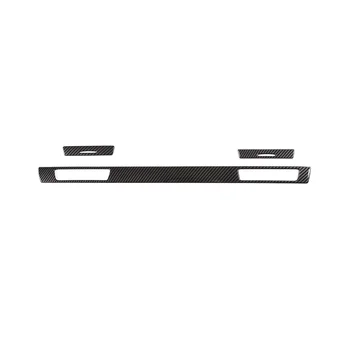 Декоративные планки-подстаканники для приборной панели, наклейки для отделки BMW 3 серии E90 2005-2012 Автомобильные аксессуары из углеродного волокна ABS