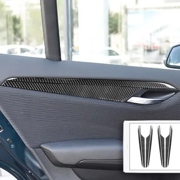 Для BMW X1 E84 2013 2014 2015 Отделка дверной панели автомобиля Накладка из настоящего углеродного волокна Наклейки Аксессуары для укладки интерьера