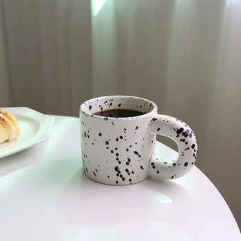 Дорожные кружки для воды Молока Кофе Дизайнерский Подарок на завтрак Керамические Кружки для эспрессо Эстетичные Чашки Для холодной кухни Taza Ceramica