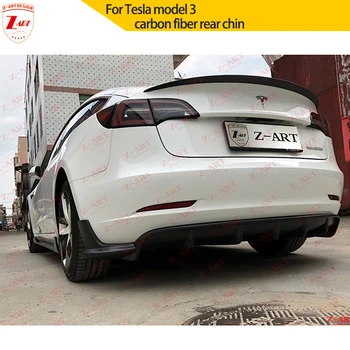Задний спойлер автомобиля Z-ART из углеродного волокна, крыло, выступ багажника для Tesla Model 3, задний спойлер багажника, крыло багажника