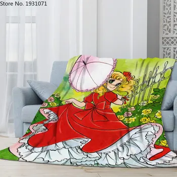 Кавайное милое фланелевое одеяло для девочек, 3D-карамель, аниме, Тонкое одеяло, Фланелевое Портативное домашнее офисное одеяло для путешествий 03