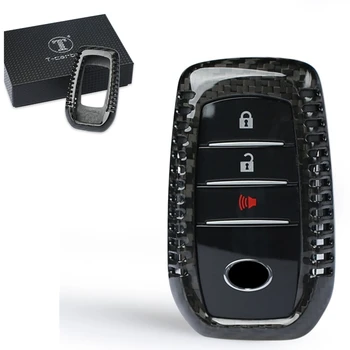 Карбоновый автомобильный пульт дистанционного управления Smart Key Fob Case Cover Cap Shell Trim Box Для Toyota Alphard RAV4 HILUX