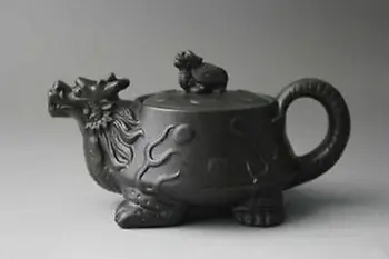 Китайский чайник из исинской фиолетовой глины Zhini Turtle Dragon zisha