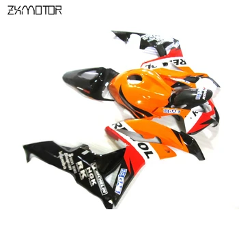Комплекты обтекателей для мотоциклов с уличным впрыском для Honda CBR600RR F5 2007 2008 оранжево-черный комплект обтекателей cbr 600 rr f5 07 08 SX39