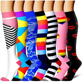 Компрессионные носки для бега, лечебные носки при варикозном расширении вен, отеке, диабете, мужские Женские носки для бега, спортивные носки для походов на открытом воздухе