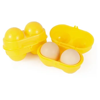 Коробка для хранения яиц с 2 сетками Портативный контейнер-держатель для яиц для кемпинга на природе, пикника, Пластиковый кухонный органайзер, кухонный контейнер