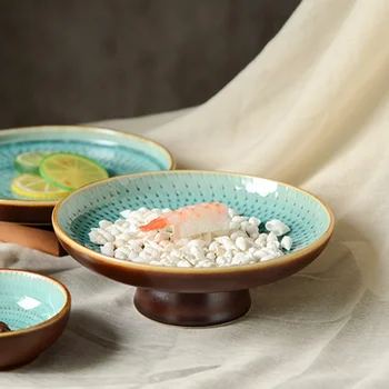 Креативный поднос для чайного торта Blind Dagger, Домашний Поднос для сухофруктов в японском стиле, Фруктовое блюдо на высокой ножке, украшение чайного столика, Чайный поднос Utens