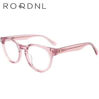 Круглые очки от близорукости для мужчин и женщин Оптом в оправе для оптических очков в стиле ретро, Италия, ацетат, Винтажные очки