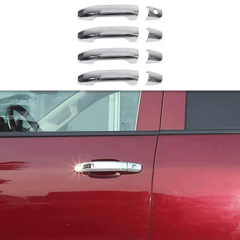 Крышки наружных дверных ручек Внешние аксессуары для Chevy Silverado GMC Sierra 2014-2020, ABS Серебристый