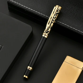 Металлическая ручка-роллер, деловая ручка для подписи, многоразовая для офиса, подарки для женщин и мужчин W3JD