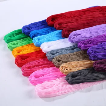 Многоцветный 40-50 м прочный плетеный шелк Макраме, атлас, нейлоновый шнур, веревка, поделки для изготовления ювелирных браслетов, нитки для бисероплетения, проволока 1 мм