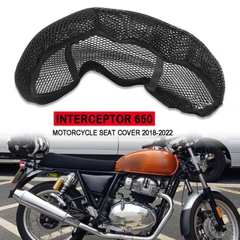 Мотоциклетный 3D сетчатый чехол для подушки сиденья, подходящий для Royal Enfield Interceptor 650 2018-2022, защитный чехол для подушки сиденья