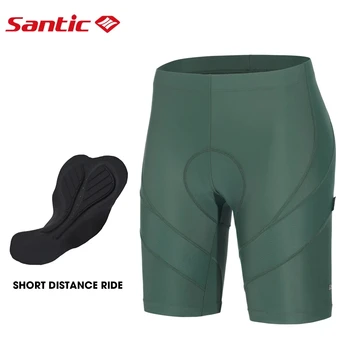 Мужские велосипедные шорты Santic, летние шорты для верховой езды, MTB Велосипед, шорты с высокой эластичностью, Дышащие легкие брюки с 3D губчатой подушкой
