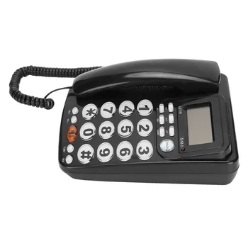 Настольный стационарный телефон с дисплеем идентификатора вызывающего абонента, проводной стационарный телефон для громкой связи для дома, отеля, офиса, бизнеса