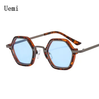 Новые Ретро Многоугольные Квадратные Солнцезащитные очки Для женщин и мужчин, Модные Солнцезащитные очки с океанскими линзами в стиле панк, Брендовые Качественные Трендовые Оттенки UV400 Eyegla