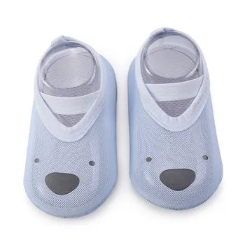 Носки Для новорожденных мальчиков и девочек, дышащие носки в пол с мультяшной сеткой для малышей, Носки для босоножек, Нескользящая обувь, объемные носки для девочек