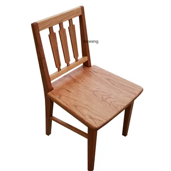 Обеденные стулья из скандинавского дерева черного цвета, кухонная мебель, деревянные стулья для столовой, Дизайн спинки из вишневого ореха, Дубовый стул, мебель для дома GM