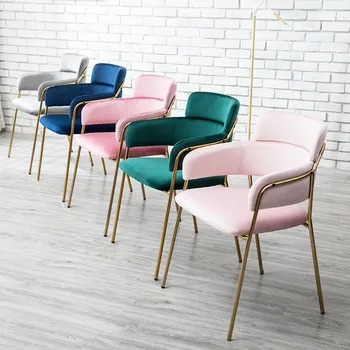Обеденный стул Nordic Gold Iron с современным дизайном, туалетный столик, стулья, Табурет для макияжа, стул для гостиной, Барный стул, Обеденные стулья